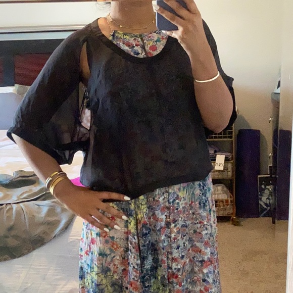 L.A.M.B. black cutout shirt - Picture 1 of 9